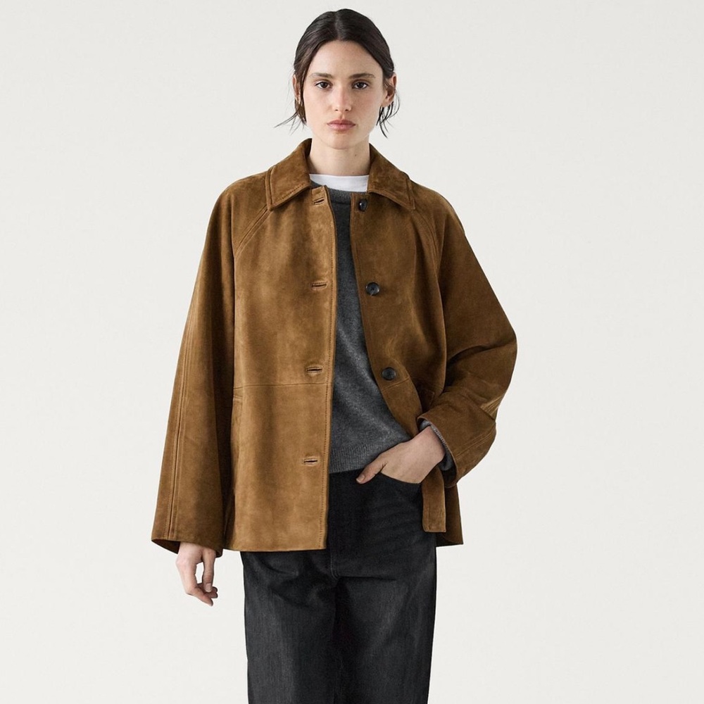 massimo dutti nubuck leather jacket